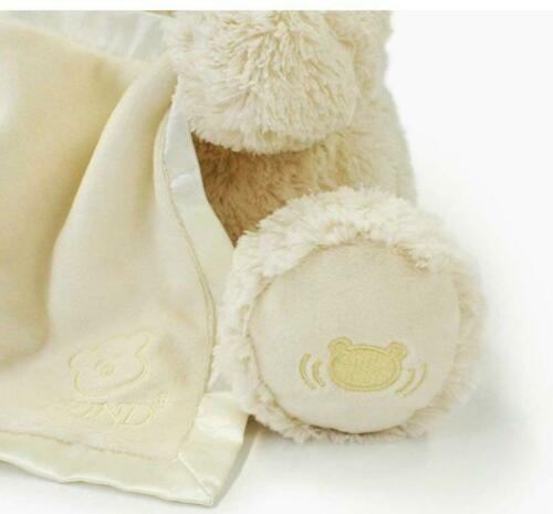 Baby GUND My First Teddy Bear Peek A Boo Animated Stuffed Animal Plush, Cream