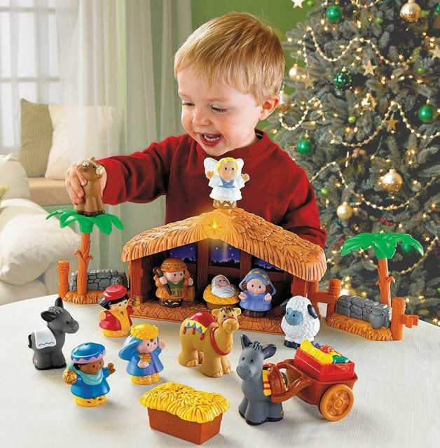 Fisher Little People Childrens Nativity Deluxe Christmas Story Set